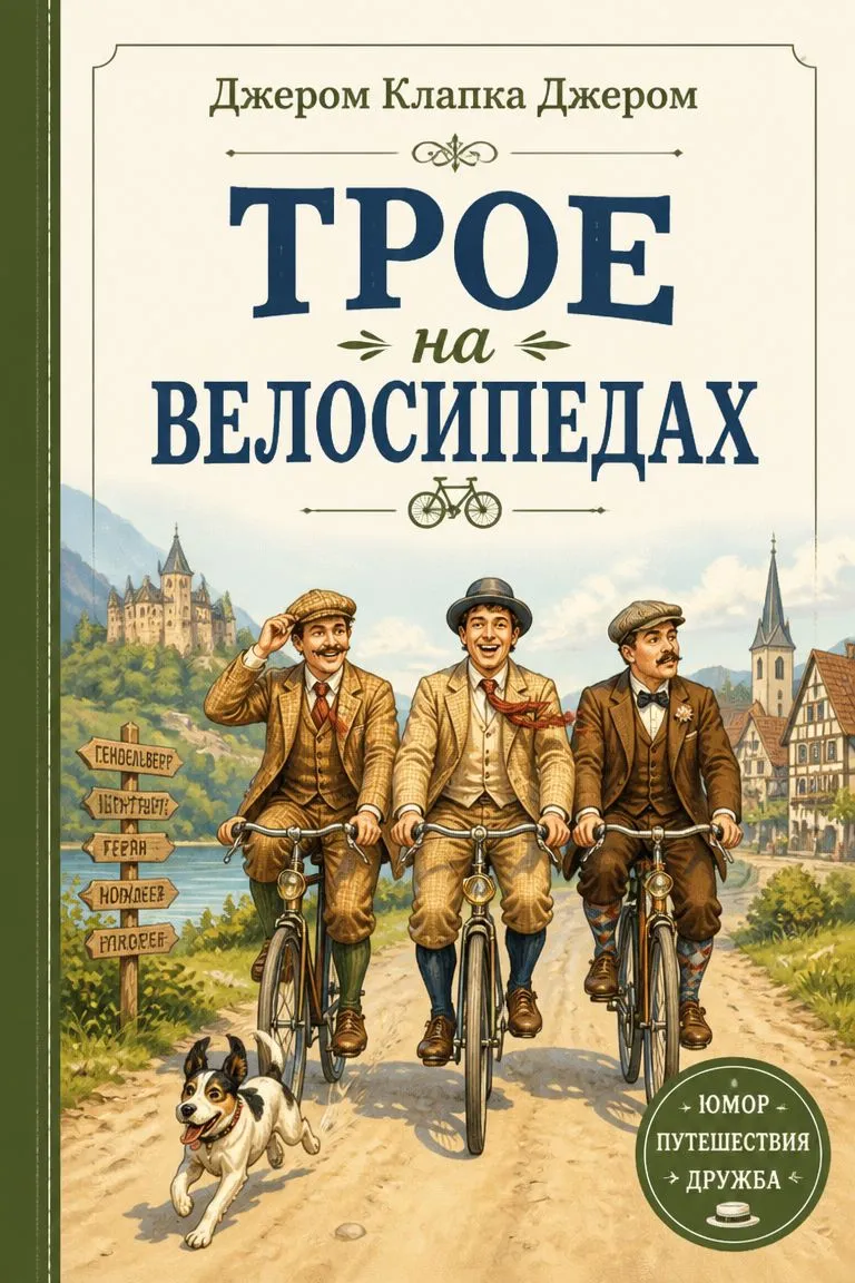 Трое на велосипедах — обложка книги