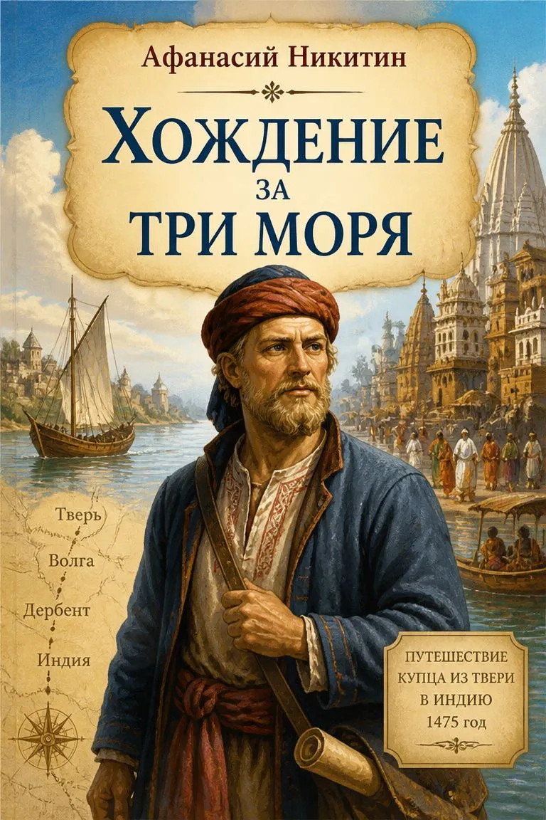 Хождение за три моря Афанасия Никитина — обложка книги