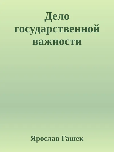 Дело государственной важности — обложка книги