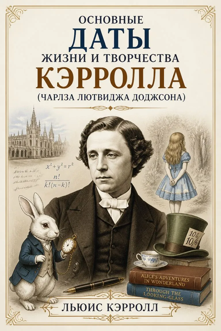 Основные даты жизни и творчества Кэрролла (Чарлза Лютвиджа Доджсона) — обложка книги