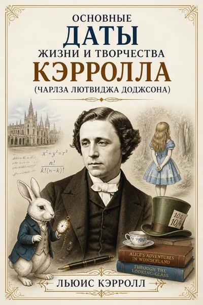 Основные даты жизни и творчества Кэрролла (Чарлза Лютвиджа Доджсона) — обложка книги