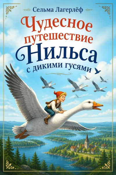Чудесное путешествие Нильса с дикими гусями — обложка книги