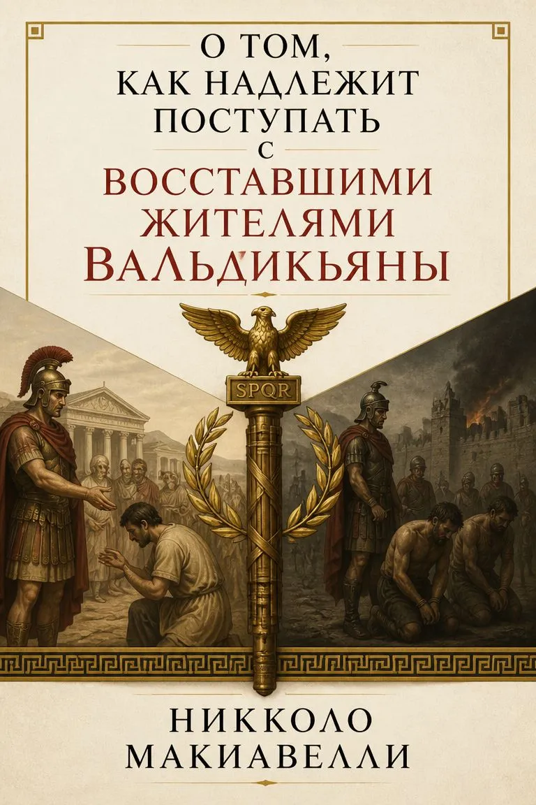 О том, как надлежит поступать с восставшими жителями Вальдикьяны — обложка книги
