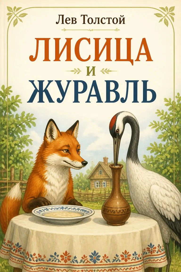Лисица и журавль — обложка книги