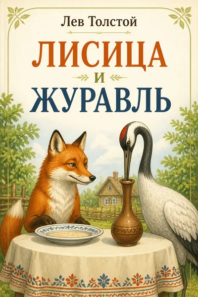 Лисица и журавль — обложка книги