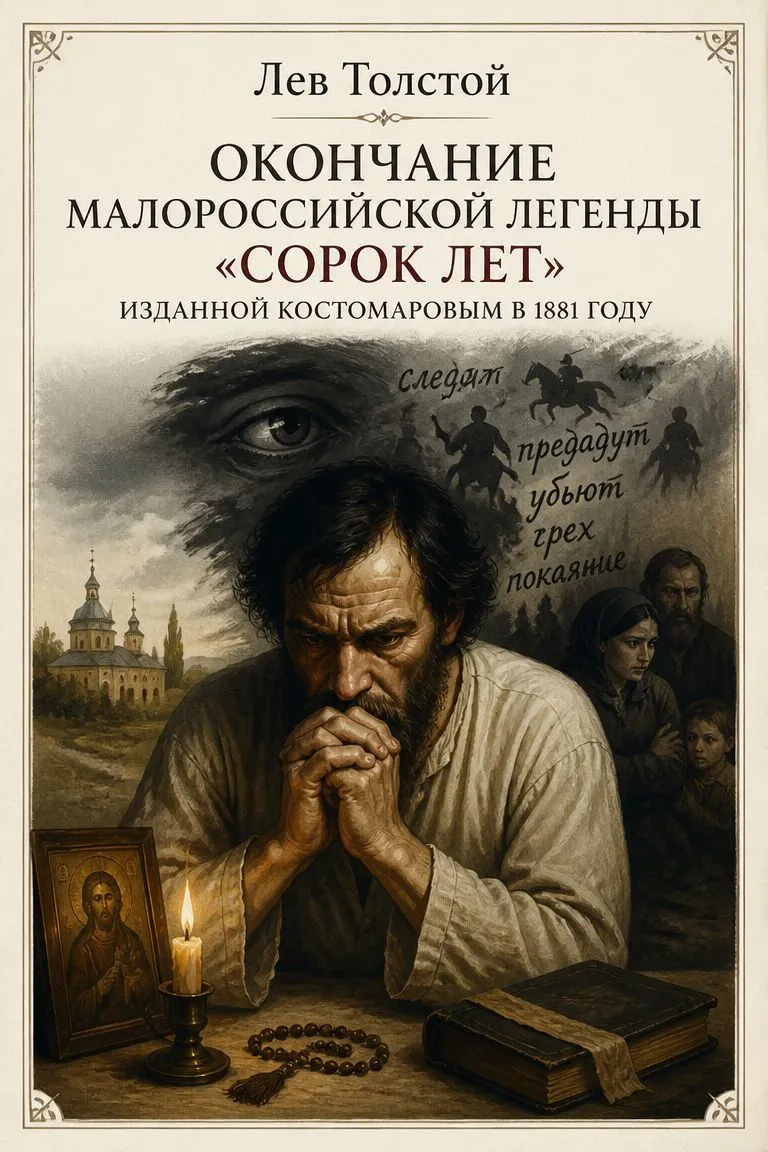 Окончание малороссийской легенды 'Сорок лет', изданной Костомаровым в 1881 году — обложка книги