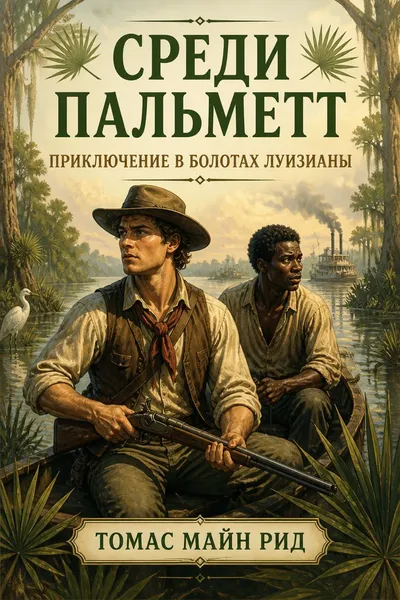 Среди пальметт. Приключение в болотах Луизианы — обложка книги