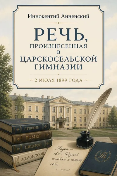 Речь, произнесенная в Царскосельской гимназии 2 июля 1899 года — обложка книги