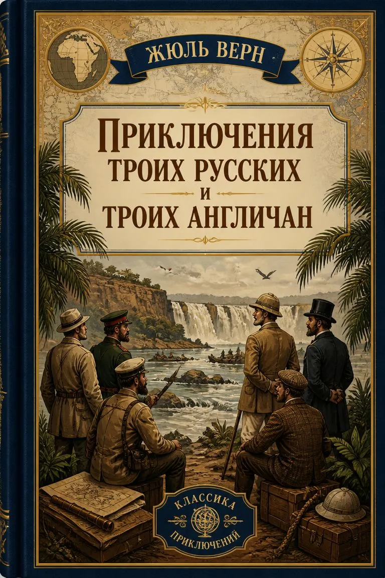 Приключения троих русских и троих англичан — обложка книги