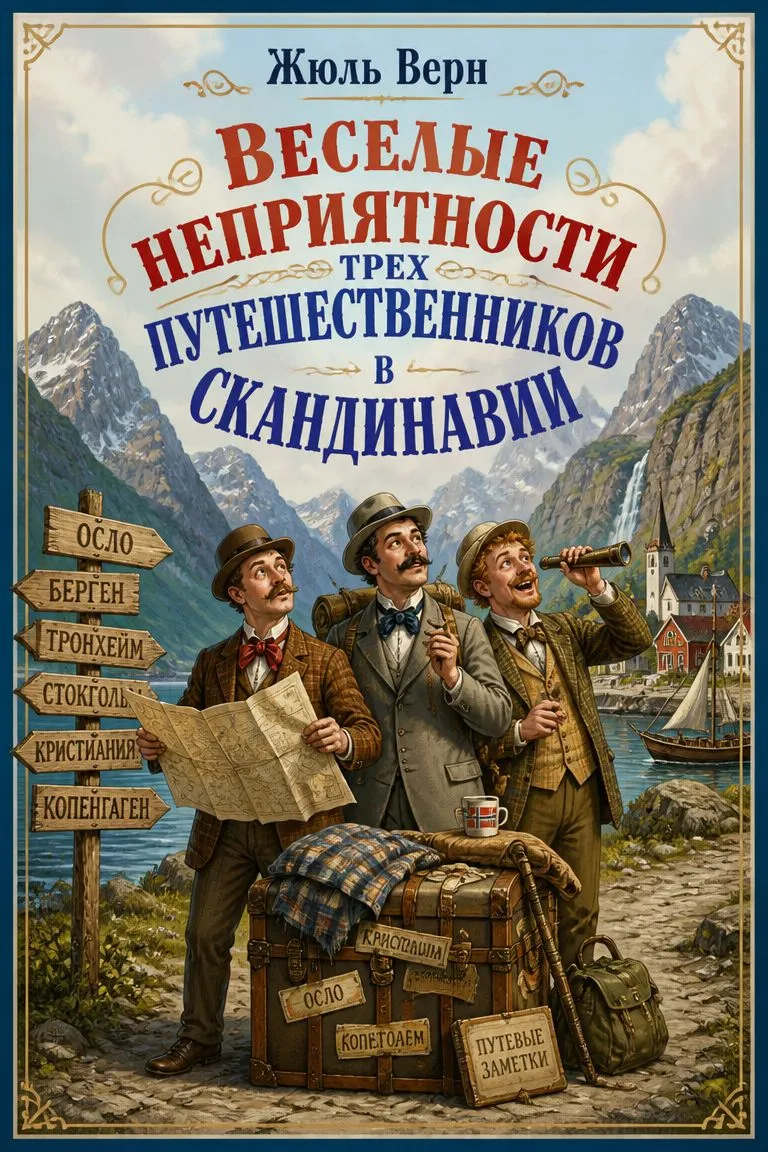 Веселые неприятности трех путешественников в Скандинавии — обложка книги