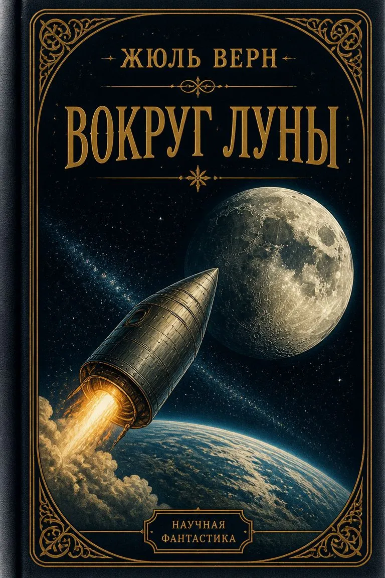 Вокруг Луны — обложка книги