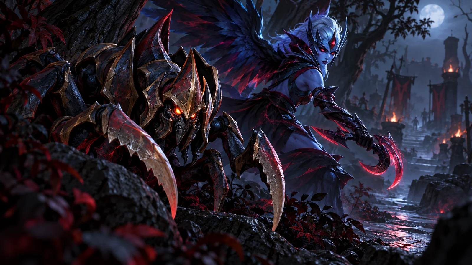 Nyx Assassin and Vengeful Spirit prepare an ambush