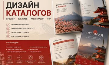 Дизайн и верстка каталогов, буклетов и брошюр