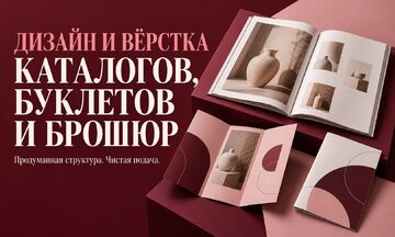 Дизайн и верстка каталогов, буклетов и брошюр
