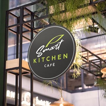 Логотип для кафе здорового питания Smart kitchen