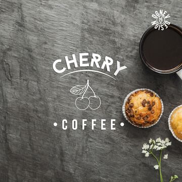 Логотип для кофейни "CHERRY COFFEE"