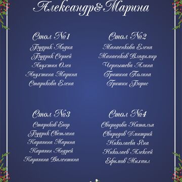 Свадебная рассадка