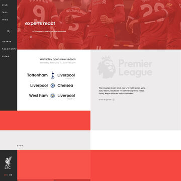 Редизайн сайта "LIVERPOOL"