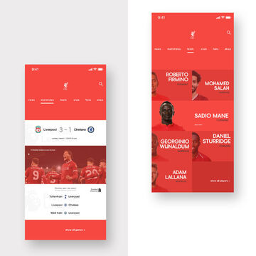 Редизайн сайта "LIVERPOOL"