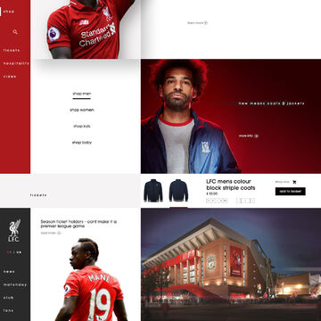 Редизайн сайта "LIVERPOOL"