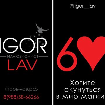 Макет визитки для иллюзиониста