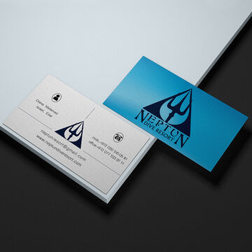 Neptun dive resort logo and business card