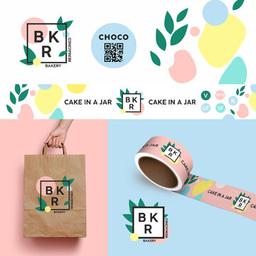 Победа в конкурсе. Разработка логотипа и дизайна Клейкой Ленты (Washi Tape) для Производителя Веганских Десертов в Банке