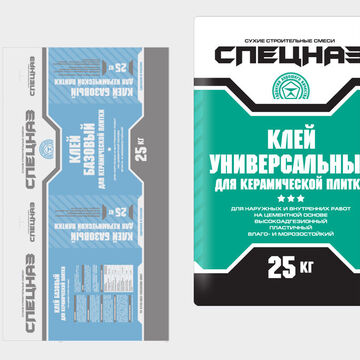 Серия упаковок для линейки строительных смесей