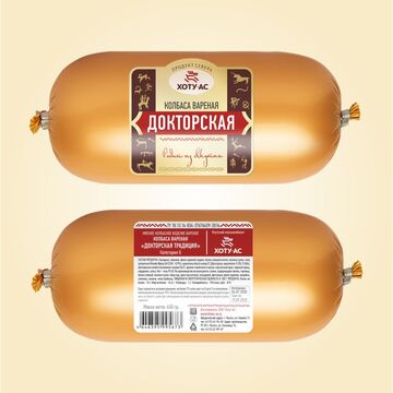 Этикетка Докторская колбаса Хоту Ас