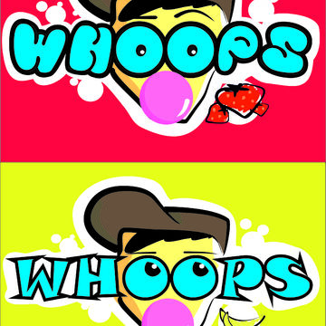 работа делалась для конкурса логотипа жвачки Whoops
