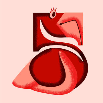 "5" для челленджа "36daysoftype"