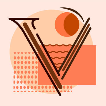 "V" для челленджа "36daysoftype"