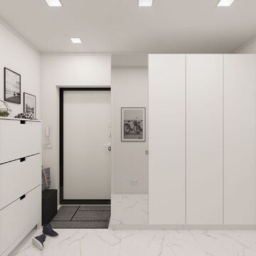 3d визуализация прихожей с мебелью IKEA