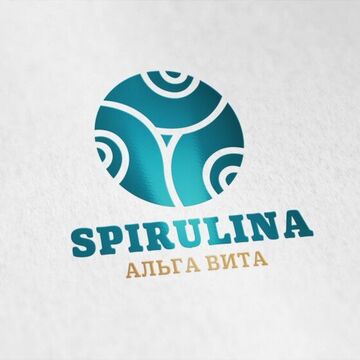 Логотип бренда "Спирулина". Полезные добавки к еде