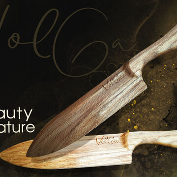 Нож из дуба. Моя ручная работа + оформление в Photoshop.