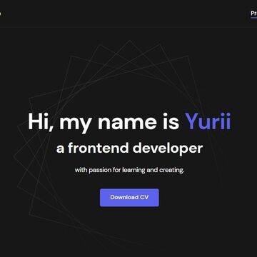 Сайт под портфолио с возможностью выбора цвета темы сайта