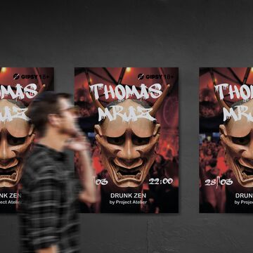 Постер для хип-хоп вечеринки исполнителя Thomas Mraz