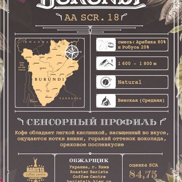 Дизайн этикетки для BURUNDI