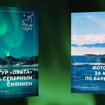 Постеры туров для просмотра северного сияния