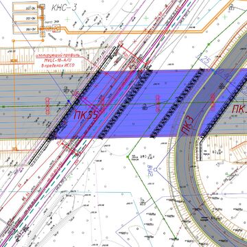Переустройство контактной сети ОАО "РЖД" при строительстве путепровода