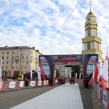 оформление I Липецкого марафона (Стратово-финишный городок)