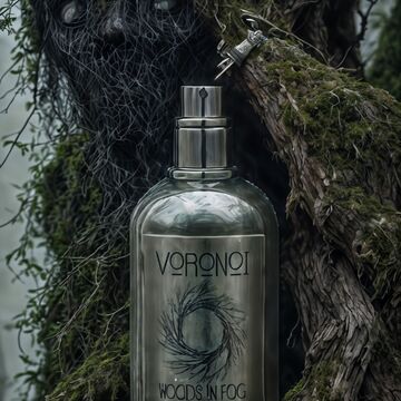 Фотосессия в нейросетях для бренда парфюмерии Voronoi