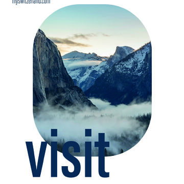 Дизайн рекламного постера "Visit Switzerland"
