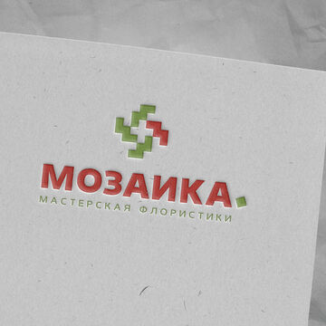 Логотип для мастерской флористики "Мозаика"