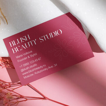 Blush Beauty Studio &mdash; Business Card Design