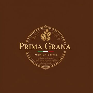 Логотип для премиальной марки кофе "Prima Grana"