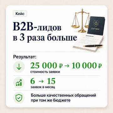 Кейс: юридические услуги для бизнеса