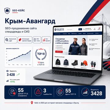 SEO-продвижение сайта спецодежды и СИЗ в Крыму