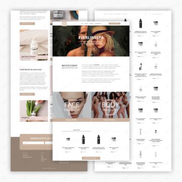 Интернет-магазин косметики на Tilda для EverlineSpa