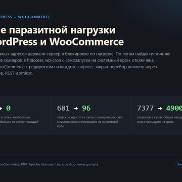 Снятие паразитной нагрузки на WordPress и WooCommerce